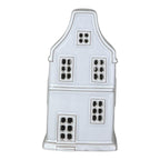 White Ceramic House Ornament with LED (14.5cm)