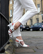 Chardonnay - White Croc-Open toe sandal - Chanii B