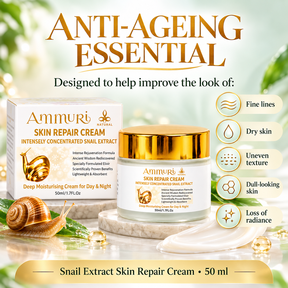 Ammuri Snail Mucin Cream – Hydrating Anti-Ageing Moisturiser – product gallery image 3