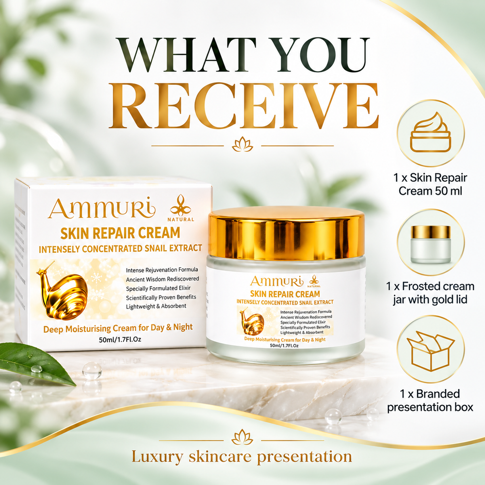 Ammuri Snail Mucin Cream – Hydrating Anti-Ageing Moisturiser – product gallery image 2