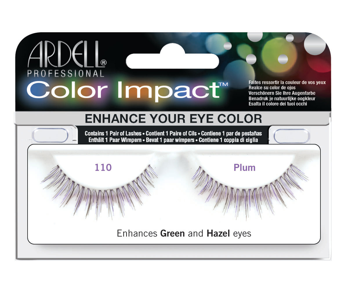 Ardell Color Impact Lash 110, Plum, 1 pair
