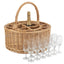 Red Hamper Garden Picnic Basket Complete with 12 Glasses