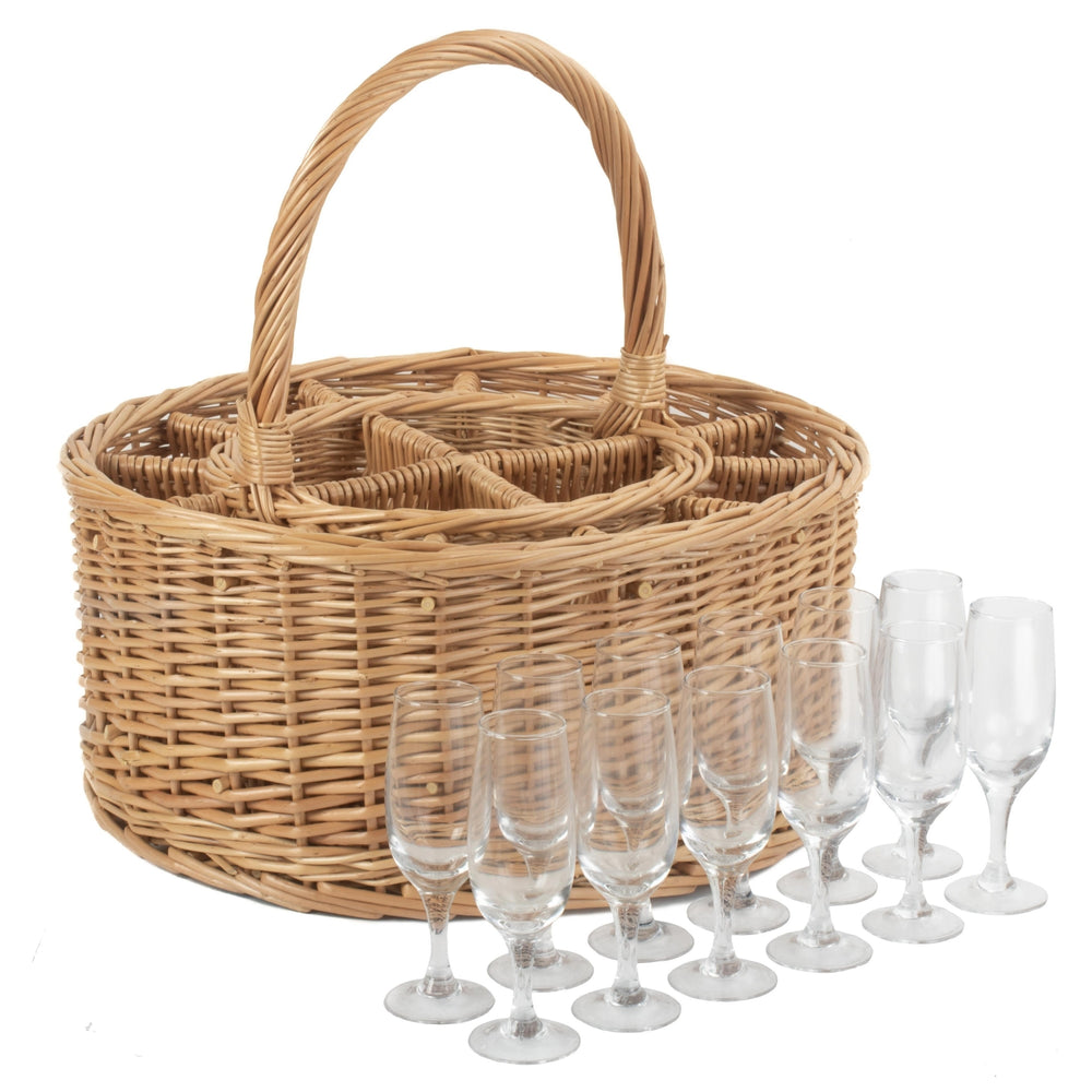 Garden Picnic Basket Complete with 12 Glasses Secondary image