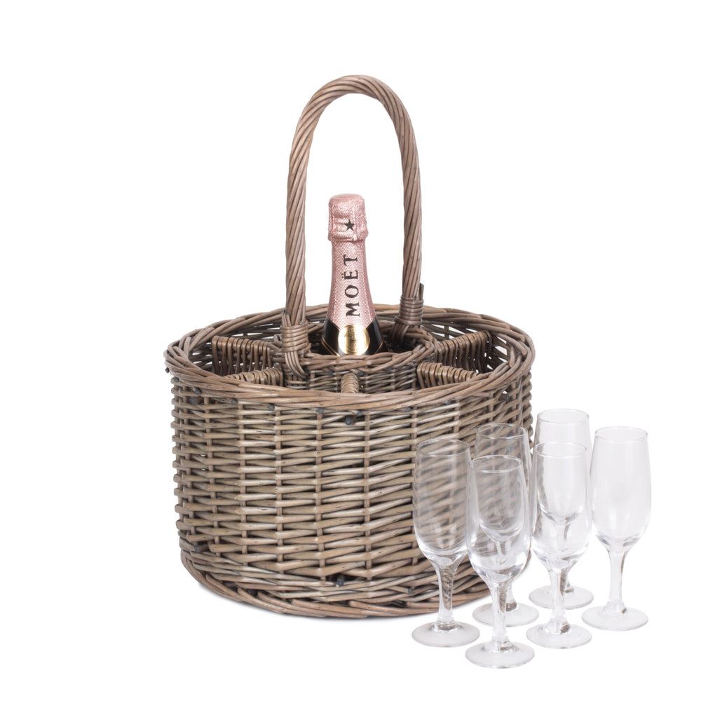 Special Event Basket Wicker Basket Wine Glasses Secondary image