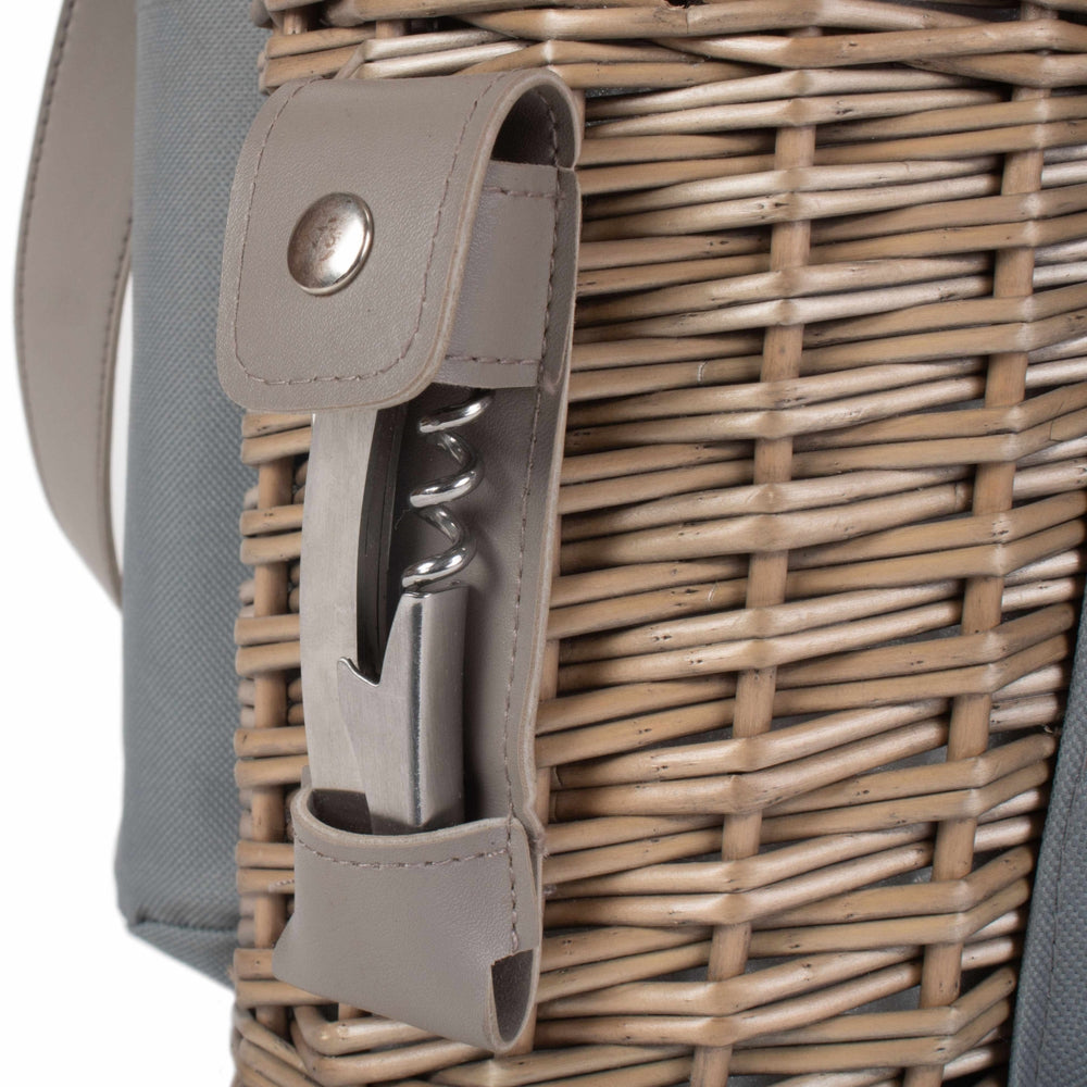 Red Hamper Single Bottle and 2 Champagne Glass Carrier With Shoulder Strap