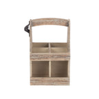 Red Hamper Oak Effect 4 Beer Bottle Carrier with Bottle Opener