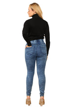 Elaina Fashion Women's Stone Wash High Waisted Skinny Fit Stretch Jeans Jeggings with Elasticated Waist - Smart Casual Summer Fashion Trousers - Elaina Fashion