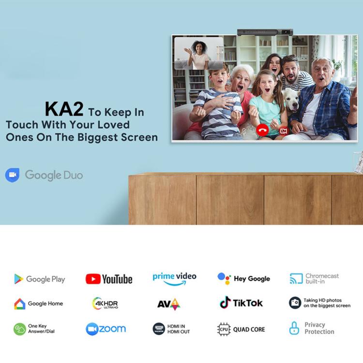 MECOOL KA2 Video Calling on TV Android 10.0 Smart TV Box with Remote Control, Amlogic S905X4 Quad Core Cortex A35, 4GB+64GB, Dual-Band / Ethernet / Camera(EU Plug) Secondary image