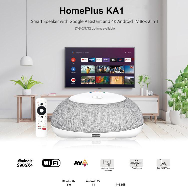 MECOOL KA1 Smart TV Speaker Android 11 TV Box with Remote Control, Amlogic S905X4 Quad Core Cortex-A55, 4GB+32GB, Dual-Band / Bluetooth / Ethernet / OTT(EU Plug) Secondary image