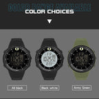SANDA 6071 Three-split Screen LED Digital Display Luminous Stopwatch Timing Multifunctional Men Sports Electronic Watch(Black White)