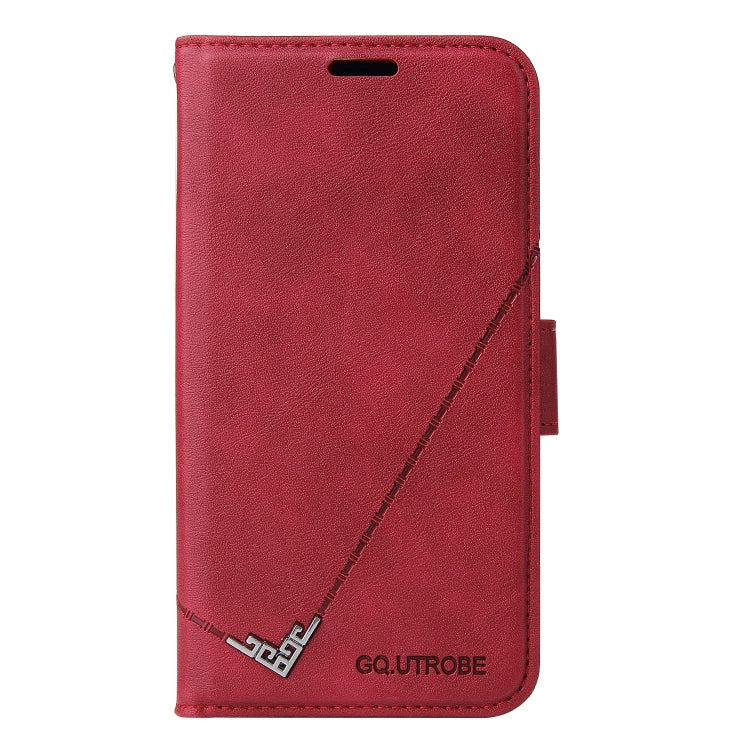 For iPhone 11 GQUTROBE Right Angle Leather Phone Case (Red)