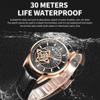 OCHSTIN 62001C Master Series Hollow Mechanical Men Watch(White-Brown)