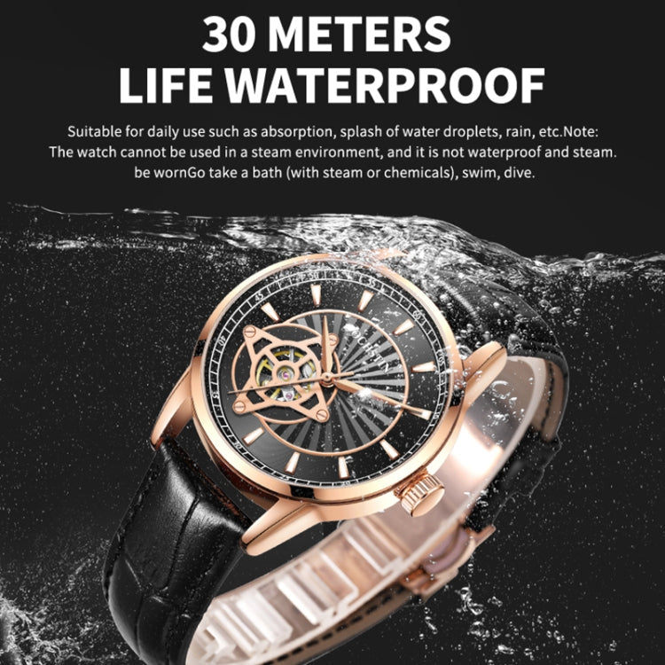 OCHSTIN 62001C Master Series Hollow Mechanical Men Watch(Black)