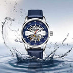 OCHSTIN 62002A Master Series Hollow Mechanical Men Watch(Silver-Blue)