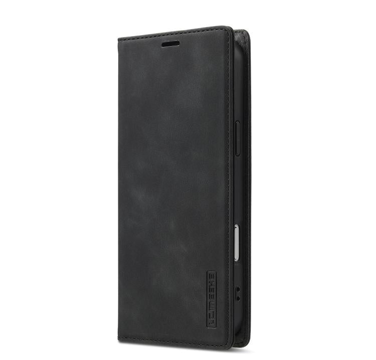 For iPhone 18 Pro / 17 Pro LC.IMEEKE Strong Magnetism Microfiber Leather Phone Case(Black)