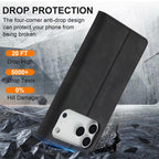 For iPhone 18 Pro / 17 Pro LC.IMEEKE Strong Magnetism Microfiber Leather Phone Case(Black)