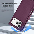 For iPhone 18 Pro DUX DUCIS Lawa Series 2 in 1 Wallet Zipper Detachable MagSafe Phone Case with Lanyard(Cherry Red)
