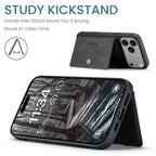 For iPhone 18 Pro / 17 Pro JEEHOOD J01 Retro Magnetic Detachable Wallet Phone Case(Black)