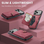 For iPhone 18 Pro / 17 Pro JEEHOOD J01 Retro Magnetic Detachable Wallet Phone Case(Red)