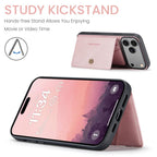 For iPhone 18 Pro / 17 Pro JEEHOOD J01 Retro Magnetic Detachable Wallet Phone Case(Pink)