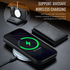 For iPhone 18 Pro / 17 Pro MAGKING K2 Series MagSafe RFID Card Bag Detachable Phone Case(Black)