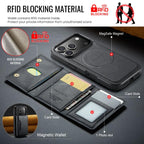 For iPhone 18 Pro / 17 Pro MAGKING K2 Series MagSafe RFID Card Bag Detachable Phone Case(Black)