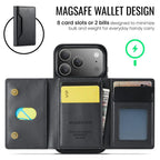 For iPhone 18 Pro / 17 Pro MAGKING K2 Series MagSafe RFID Card Bag Detachable Phone Case(Black)