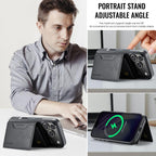 For iPhone 18 Pro / 17 Pro MAGKING K2 Series MagSafe RFID Card Bag Detachable Phone Case(Black)