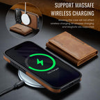 For iPhone 18 Pro / 17 Pro MAGKING K2 Series MagSafe RFID Card Bag Detachable Phone Case(Brown)