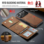 For iPhone 18 Pro / 17 Pro MAGKING K2 Series MagSafe RFID Card Bag Detachable Phone Case(Brown)