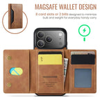 For iPhone 18 Pro / 17 Pro MAGKING K2 Series MagSafe RFID Card Bag Detachable Phone Case(Brown)