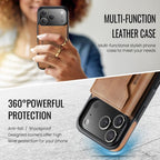 For iPhone 18 Pro / 17 Pro MAGKING K2 Series MagSafe RFID Card Bag Detachable Phone Case(Brown)
