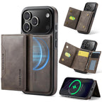 For iPhone 18 Pro / 17 Pro MAGKING K2 Series MagSafe RFID Card Bag Detachable Phone Case(Coffee)