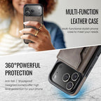 For iPhone 18 Pro / 17 Pro MAGKING K2 Series MagSafe RFID Card Bag Detachable Phone Case(Coffee)
