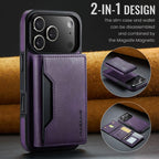 For iPhone 18 Pro / 17 Pro MAGKING K2 Series MagSafe RFID Card Bag Detachable Phone Case(Purple)