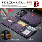 For iPhone 18 Pro / 17 Pro MAGKING K2 Series MagSafe RFID Card Bag Detachable Phone Case(Purple)