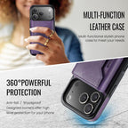 For iPhone 18 Pro / 17 Pro MAGKING K2 Series MagSafe RFID Card Bag Detachable Phone Case(Purple)