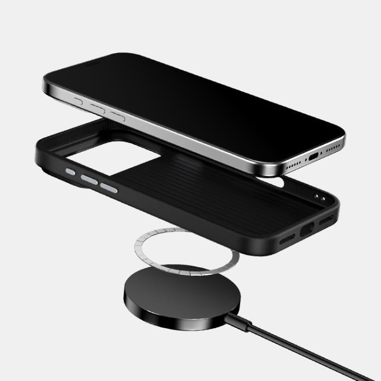 For iPhone 18 Pro / 17 Pro ABEEL C Carbon Fiber Series 6D Micro Relief MagSafe Phone Case(Black)