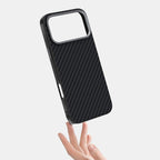 For iPhone 18 Pro / 17 Pro ABEEL C Carbon Fiber Series 6D Micro Relief MagSafe Phone Case(Black)