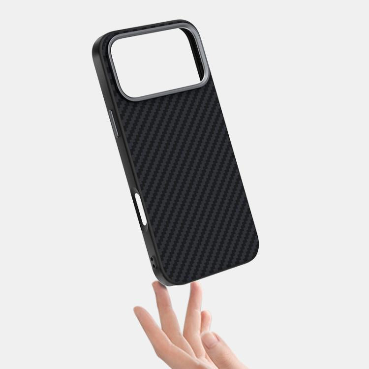 For iPhone 18 Pro / 17 Pro ABEEL C Carbon Fiber Series 6D Micro Relief MagSafe Phone Case(Black)