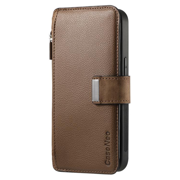 For Motorola Moto G 2024 5G CaseNeo MagSafe RFID Anti-theft Zipper Wallet Retro Leather Phone Case(Brown) Secondary image