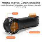 TOSEEK K04 Full Carbon Fiber Brazing Road Mountain Bike Handlebar Riser Faucet, Size:6 Degree, 110mm(Black Grey Silver)
