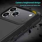 For iPhone 18 Pro / 17 Pro Kalebol Shockproof PC Hybrid TPU Phone Case with Back Clip(Black)