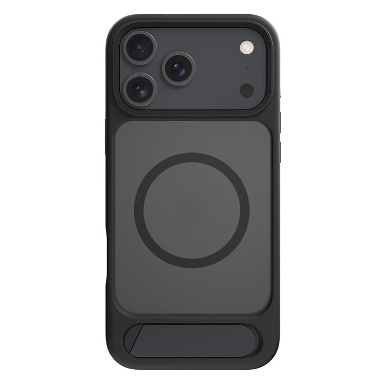 For iPhone 18 Pro / 17 Pro Kalebol MagSafe Invisible Tilt Holder PC Hybrid TPU Case(Black)