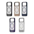 For iPhone 18 Pro / 17 Pro Kalebol MagSafe Invisible Tilt Holder PC Hybrid TPU Case(Purple)