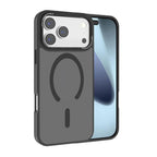 For iPhone 18 Pro / 17 Pro Kalebol Metal Lens Frame MagSafe Frosted PC Phone Case(Black)
