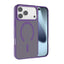 For iPhone 18 Pro / 17 Pro Kalebol Metal Lens Frame MagSafe Frosted PC Phone Case(Dark Purple)
