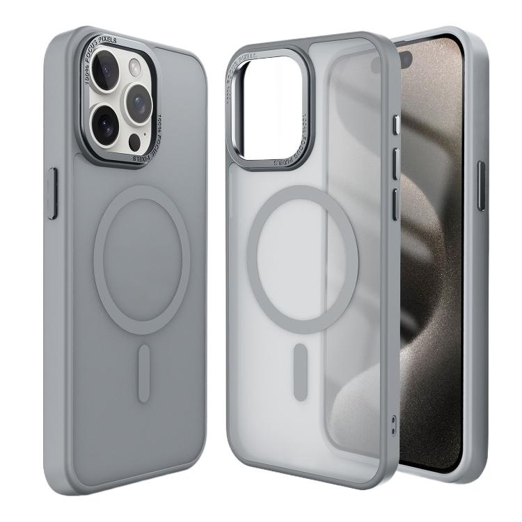 For iPhone 18 Pro / 17 Pro Kalebol Metal Lens Frame MagSafe Frosted PC Phone Case(Black)