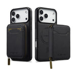 For iPhone 18 Pro / 17 Pro LC.IMEEKE L6 Series Zipper Card Bag MagSafe Magnetic Phone Case(Black)