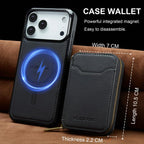 For iPhone 18 Pro / 17 Pro LC.IMEEKE L6 Series Zipper Card Bag MagSafe Magnetic Phone Case(Black)